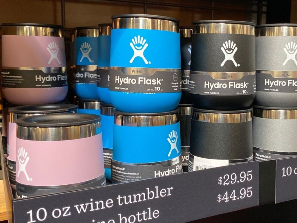 Hydro Flask Wine Tumblers on shelf at store