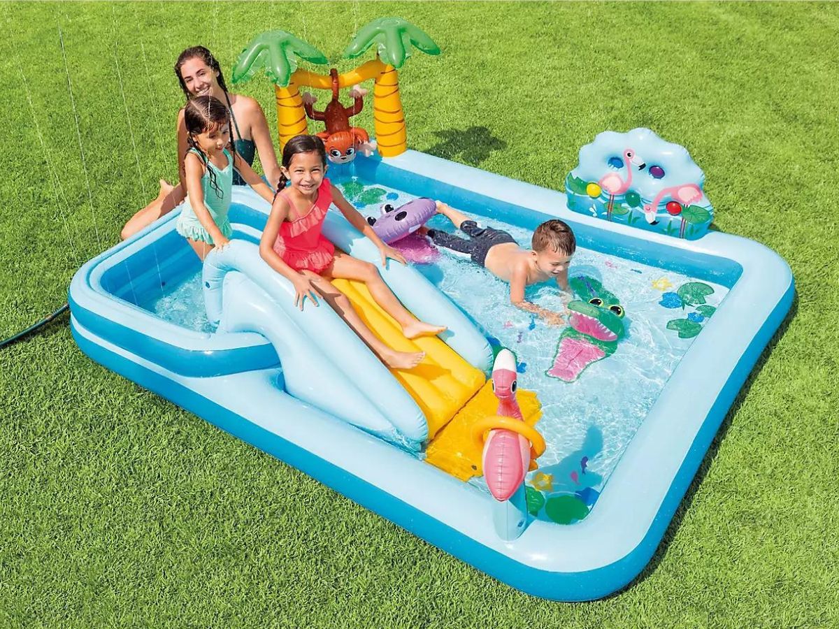 Intex Inflatable Kids Pools Just $37.49 on Academy Sports | Tropical Theme, Dinosaurs & More