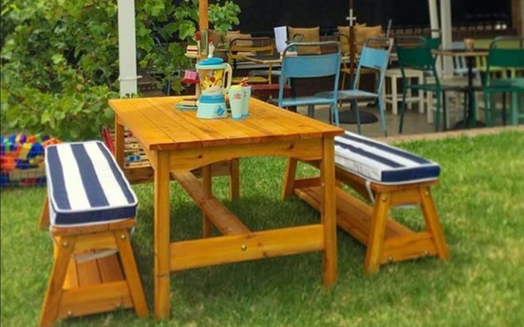 KidKraft Outdoor Wooden Table & Bench Set