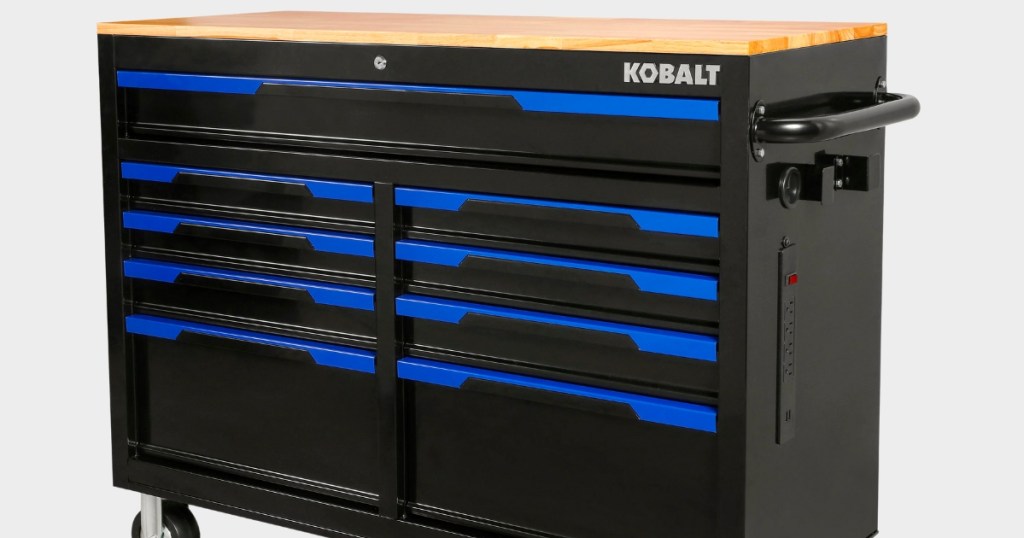 Kobalt 9-Drawer Wood-Top Work Bench