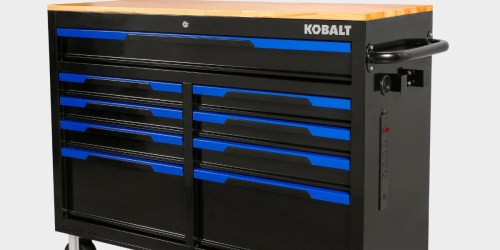 Kobalt 9-Drawer Work Bench w/ Wood Top Only $349 on Lowes.com (Reg. $449)