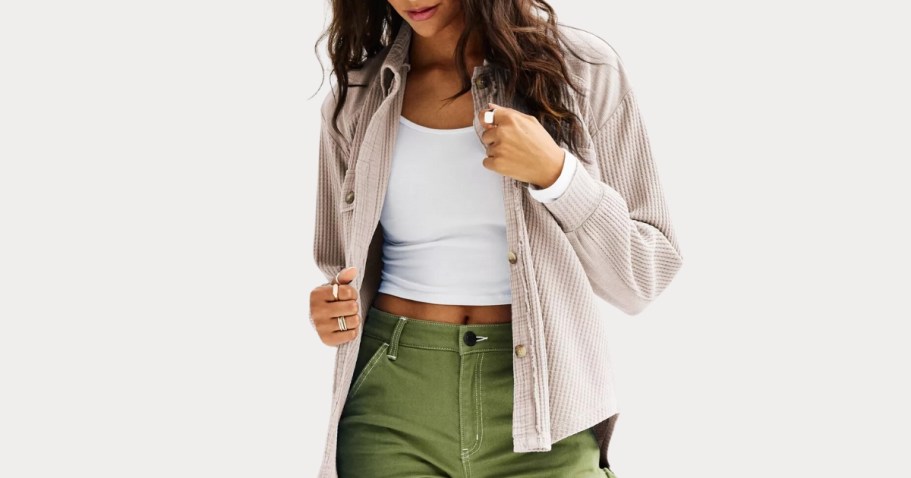 Cute Knit Shacket Just $12.74 on Kohl’s.com (Regularly $40) – Selling Out FAST!