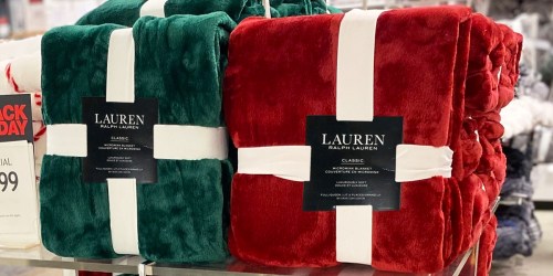 Ralph Lauren Micromink Blanket in ANY Size Just $24.99 on Macys.com (Reg. $70) – 1,750 5-Star Reviews!