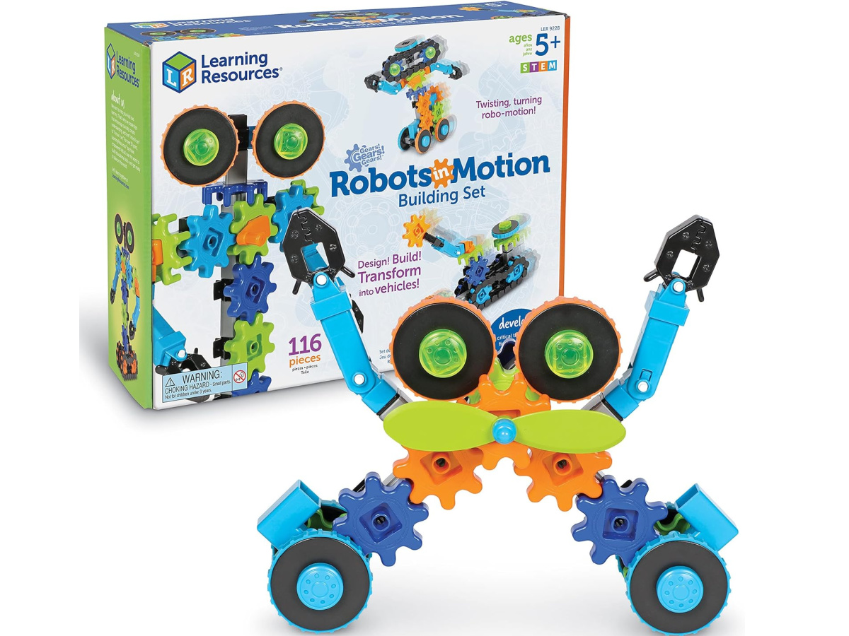 robot themed STEM playset with box