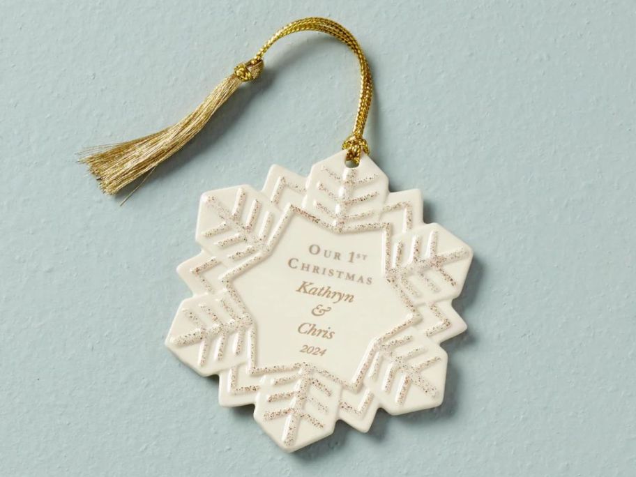 Lenox Personalized Our 1st Christmas Snowflake Ornament