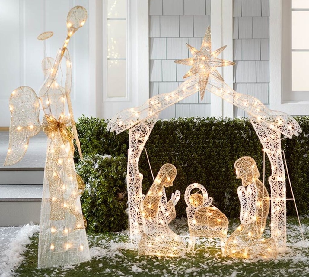 Lighted Nativity Set