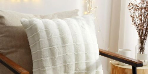 Mainstays Faux Fur Decorative Pillows ONLY $5 on Walmart.com