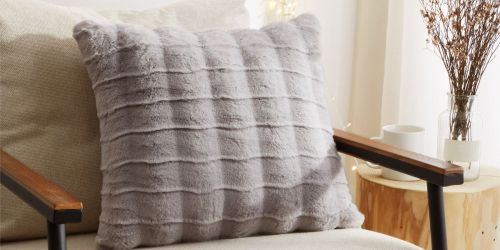 Mainstays Faux Fur Decorative Pillows ONLY $5 on Walmart.com