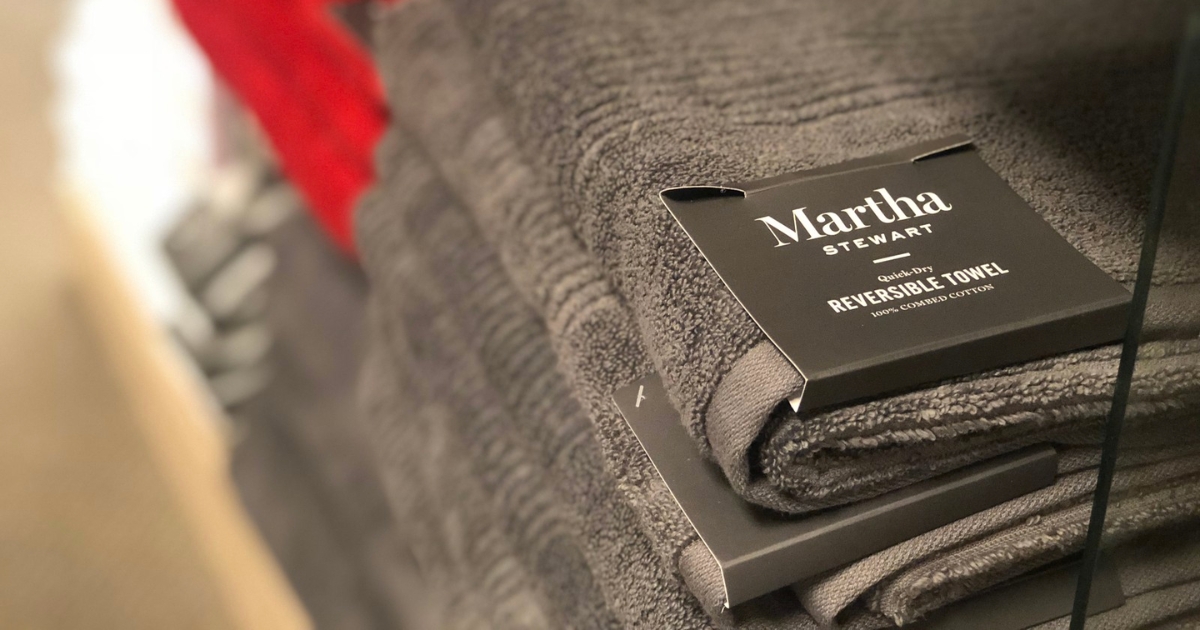 Martha Stewart 4-Piece Hand and Wash Towel Set ( Gray ) 