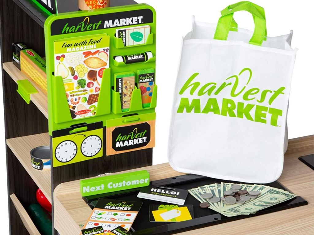 Melissa & Doug Harvest Market Grocery Store and Companion Collection Accessories
