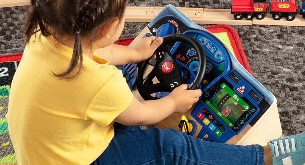 Melissa & Doug Vroom & Zoom Interactive Dashboard Steering Wheel Driving Toy