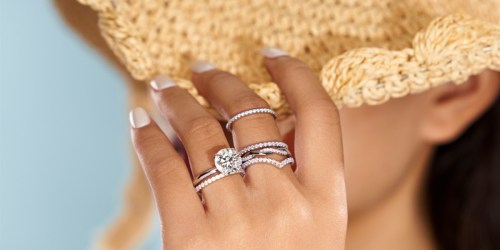 Moissanite 18K Gold Plated Stackable Rings from $19.99 Shipped on Amazon (Beautiful Wedding Band Placeholder!)