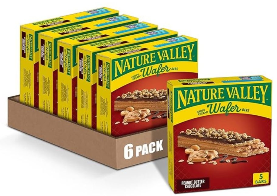 Nature Valley Wafer Bars in Peanut Butter Chocolate 6.5oz 6-Pack stock image