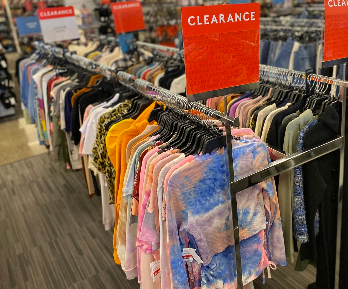 rack of women's tops at nordstrom rack