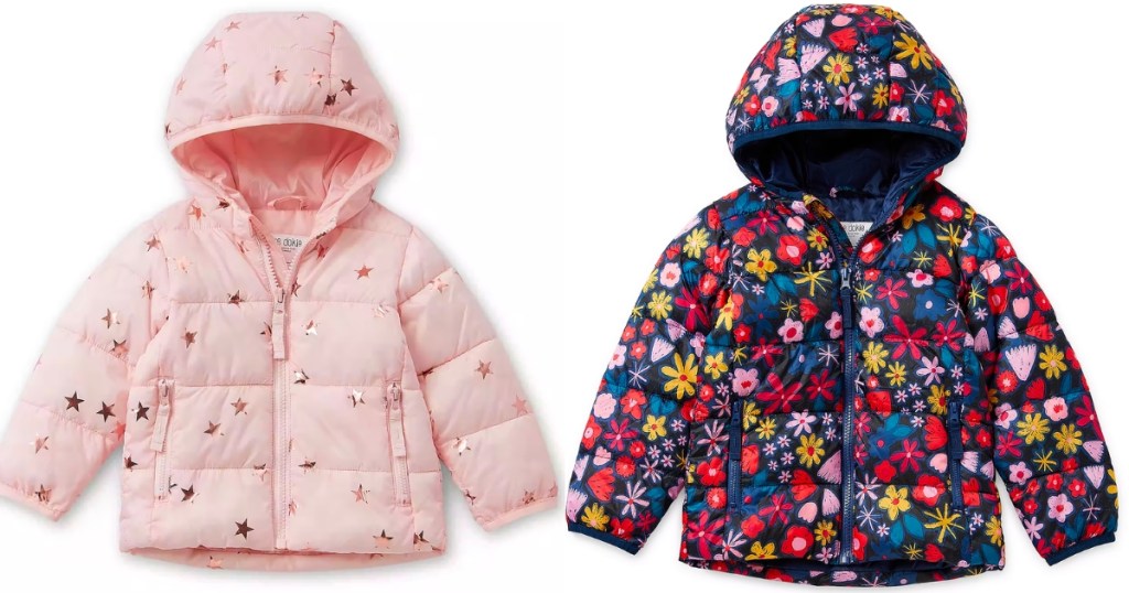 Okie Dokie Baby Girls or Toddler Girls Hooded Packable Puffer Jackets