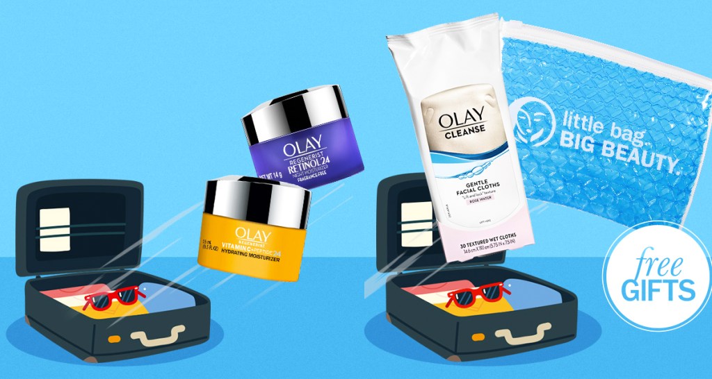 mini olay products near suitcases