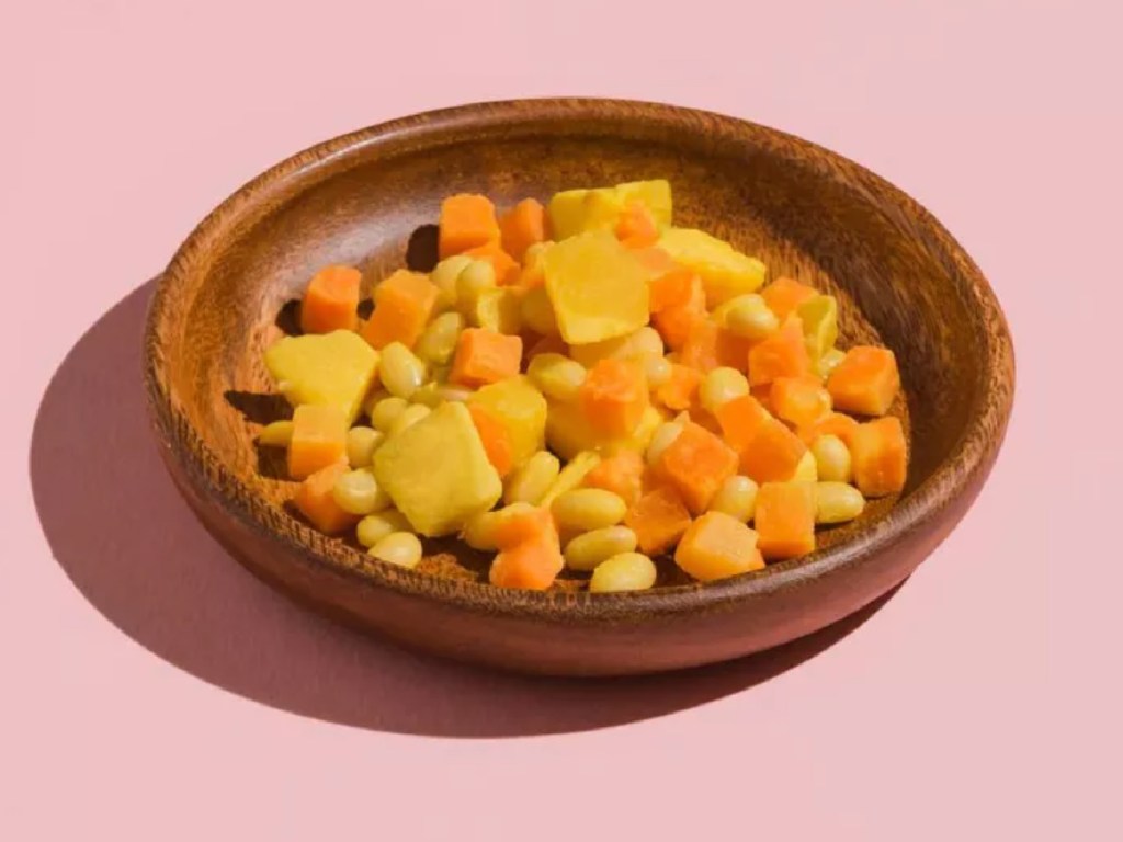 frozen corn and potatoes in bowl