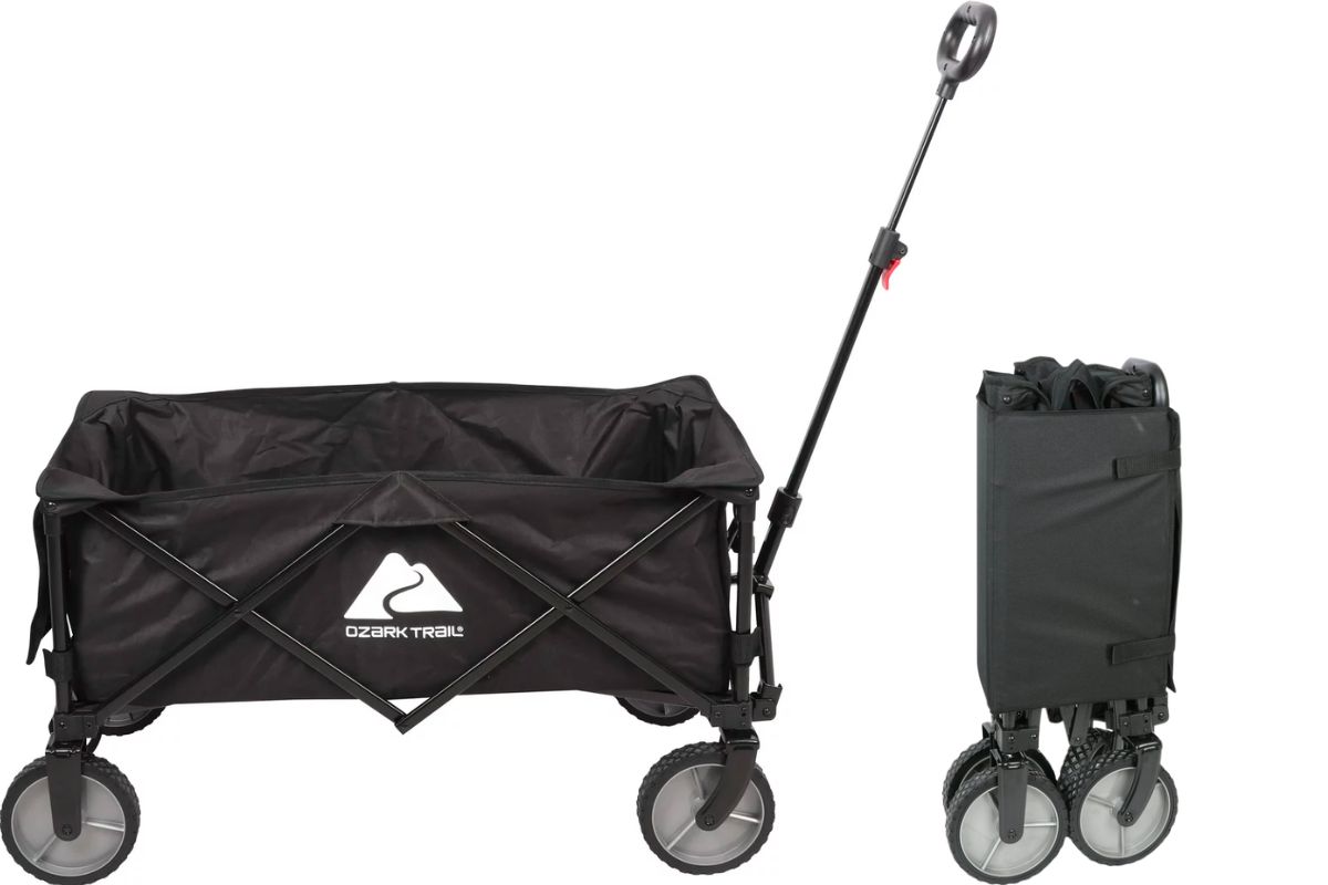 Ozark Trail Folding Multipurpose Camp Wagon in black