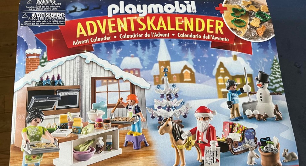 Playmobil Christmas Baking Advent Calendar displayed on table