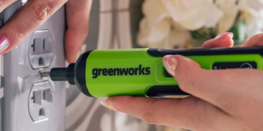 TWO Greenworks Cordless Screwdrivers w/ Accessory Kit from $40 Shipped (Reg. $77)
