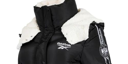 Reebok Women’s Puffer Jacket w/ Sherpa-Lined Hood Only $35.99 Shipped (Regularly $145)