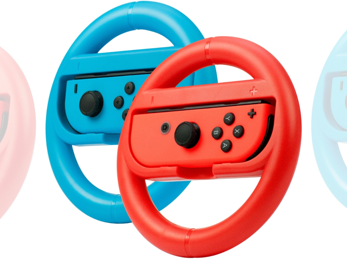 Rocketfish Joy-Con Racing Wheel Two Pack for Nintendo Switch