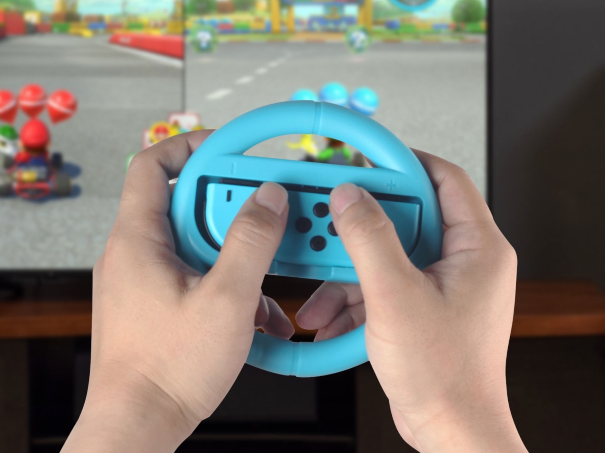 Rocketfish Joy-Con Racing Wheel Two Pack for Nintendo Switch