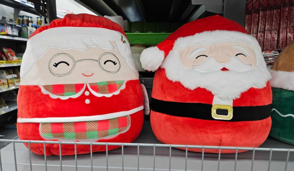 mrs. claus and santa squishmallows in walmart