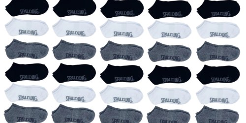 Spalding 30-Pack No-Show Socks from $7.98 on Walmart.com