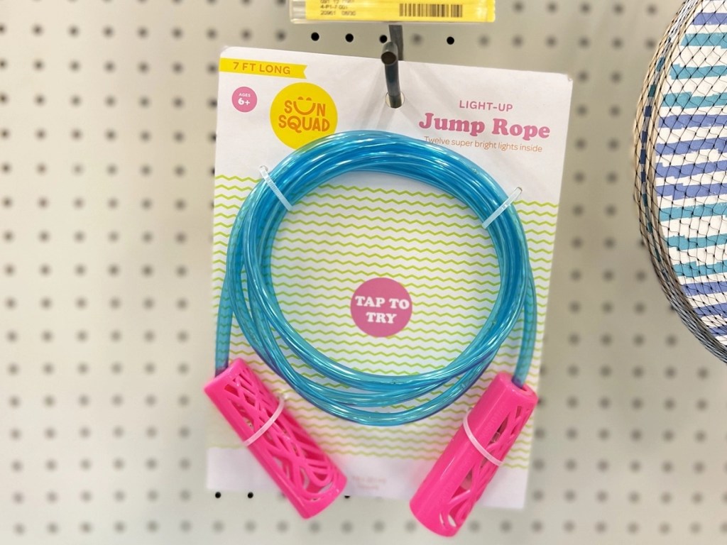 jump rope hanging on peg at Target