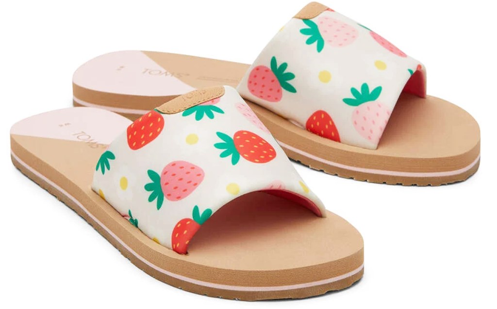 strawberry print sandals