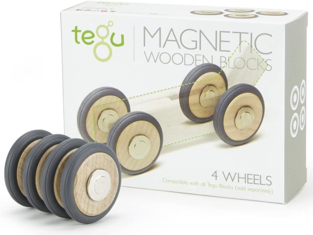 A box of Tegu 4 Wheels