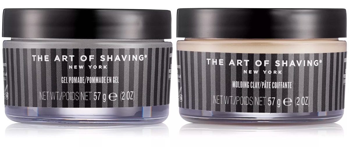 the art of shaving men's gel pomade and molding clay