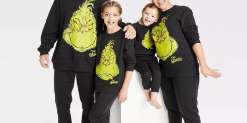 Matching Holiday Family Fleece Sweatshirts & Joggers from $6 on Target.com | Peanuts, Grinch, & More