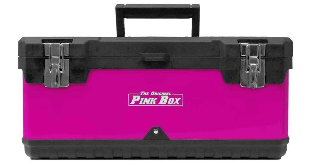 The Original Pink Box 19.7-in Pink Plastic and Metal Lockable Tool Box
