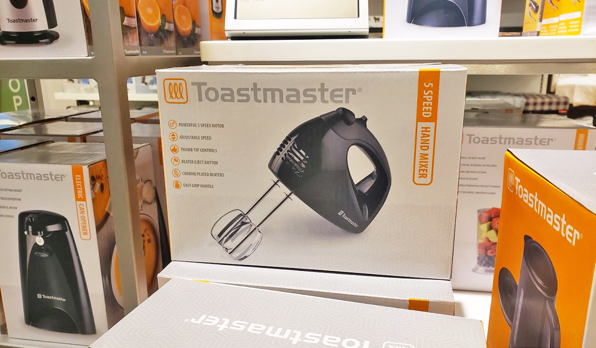 toastmaster hand mixer on store shelf
