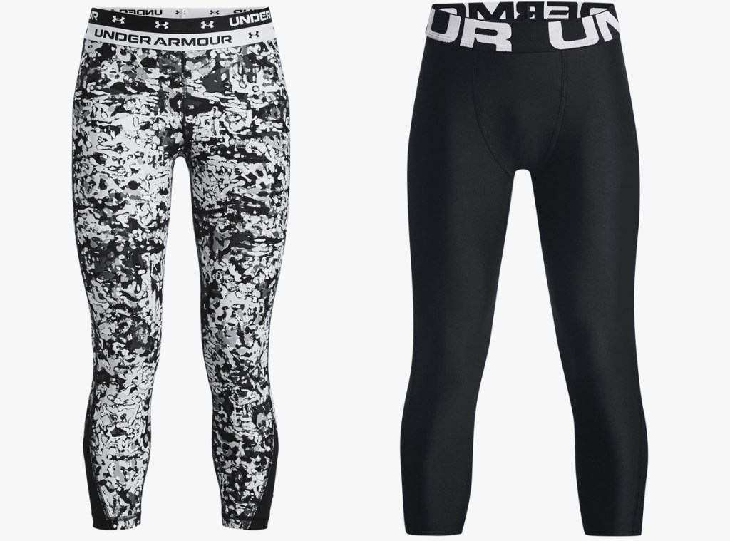 two pairs of under armour kids leggings