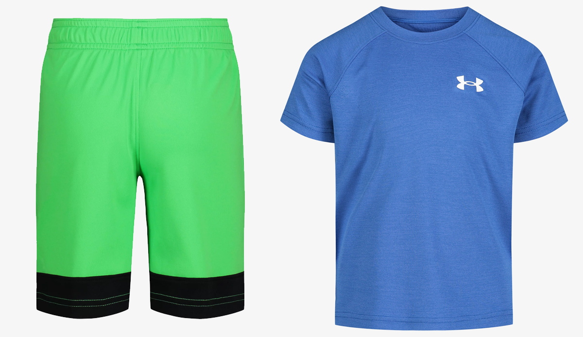 under armour boys shorts and shirt