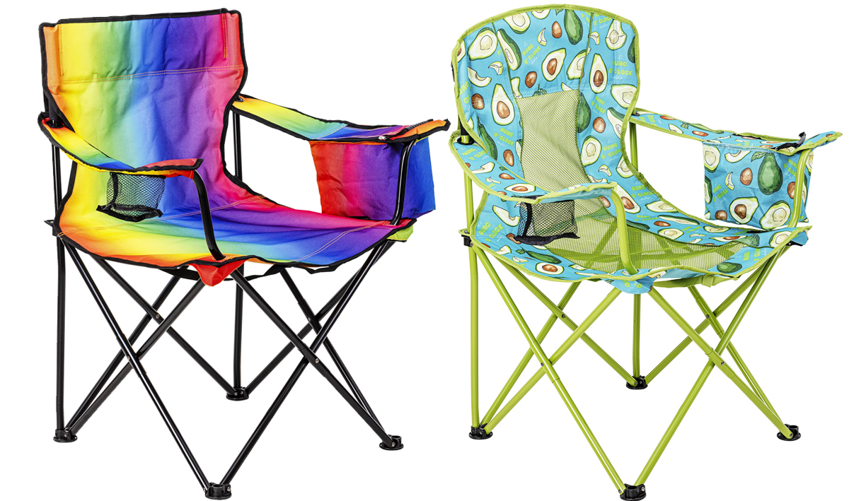 colourful camping chairs