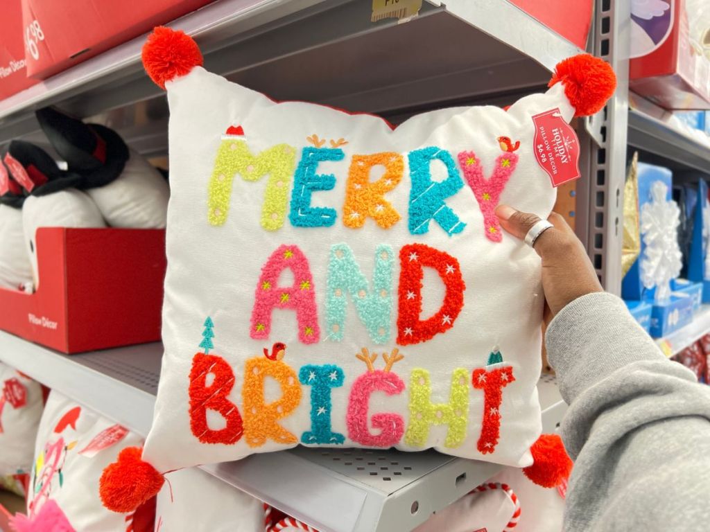 Walmart Christmas Pillows Merry and Bright