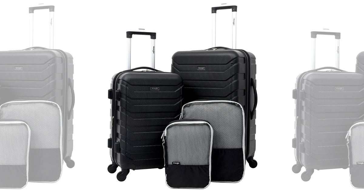 Wrangler Hardside Luggage 4-Piece Set Only $73 Shipped on Walmart.com | Includes Packing Cubes!
