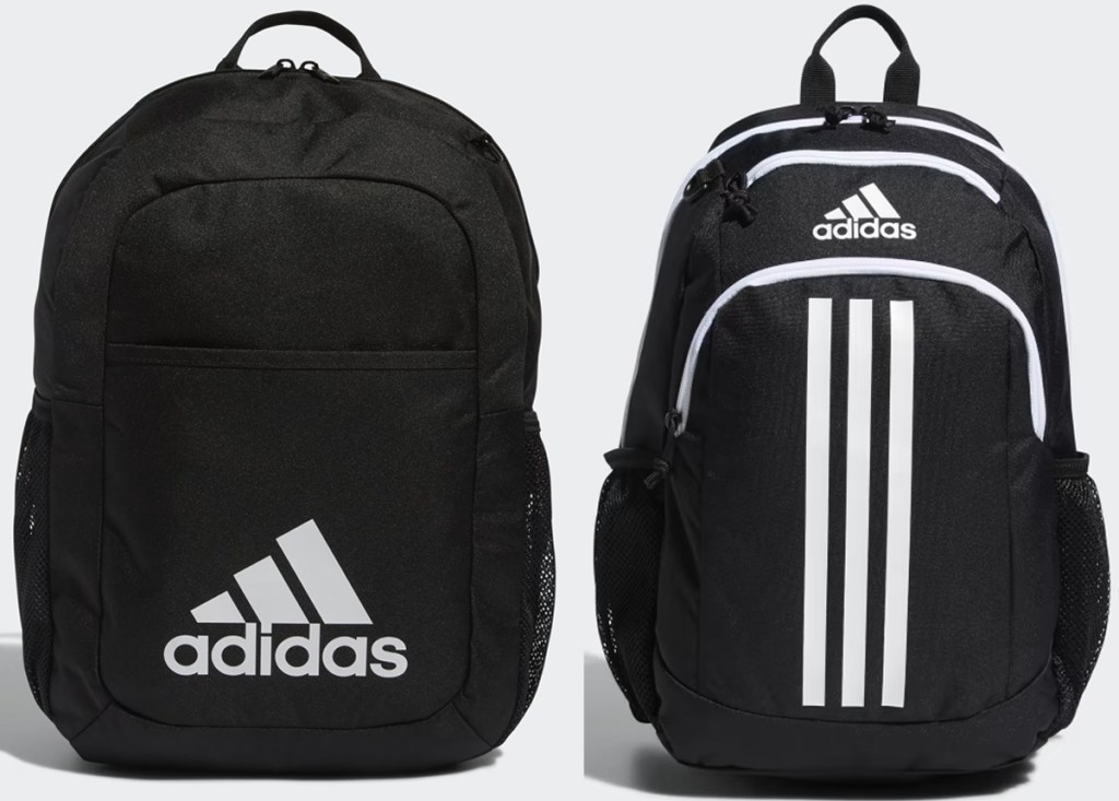 two black adidas backpacks