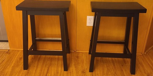 Amazon Basics Solid Wood Saddle-Seat Stools 2-Pack UNDER $50 Shipped (Over 1,950 5-Star Reviews!)
