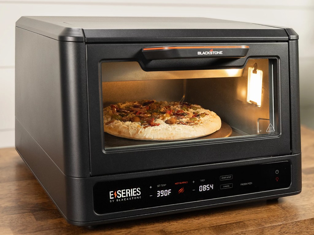 front view of a blackstone pizza oven air fryer