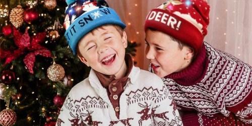 Knit Christmas LED Hat Only $13.88 Shipped on Jane.com (Reg. $25) | Choose from 10 Designs