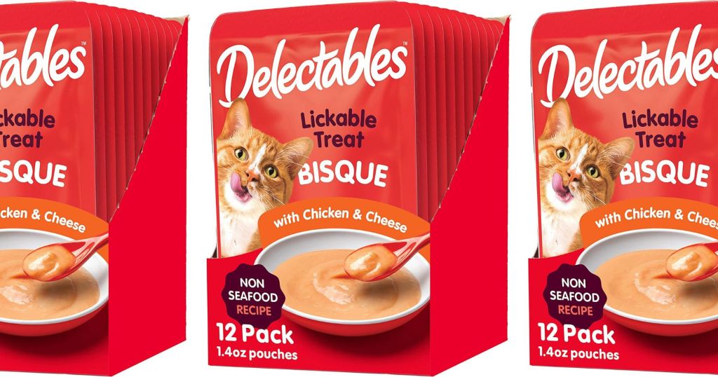 Hartz Delectables Non-Seafood Bisque Lickable Wet Cat Treats 12-Count Box