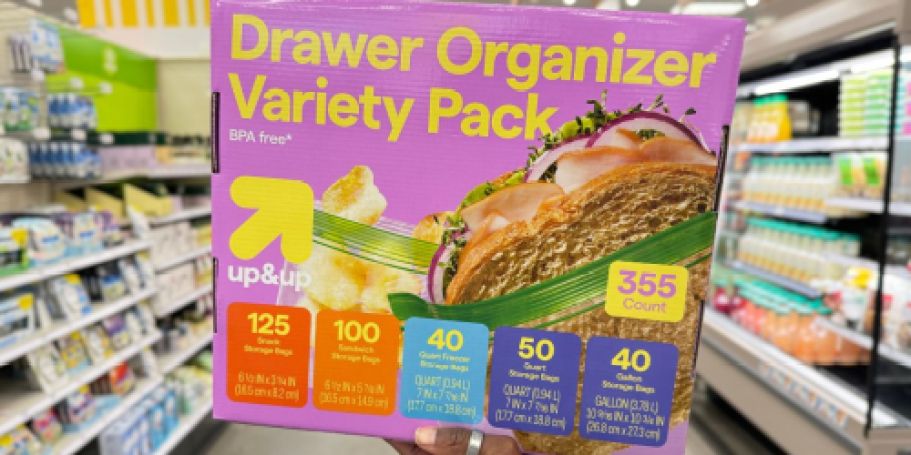 Up & Up Food Storage Bags Drawer Organizer Variety Pack Just $12.99 at Target (Includes 355 Bags!)