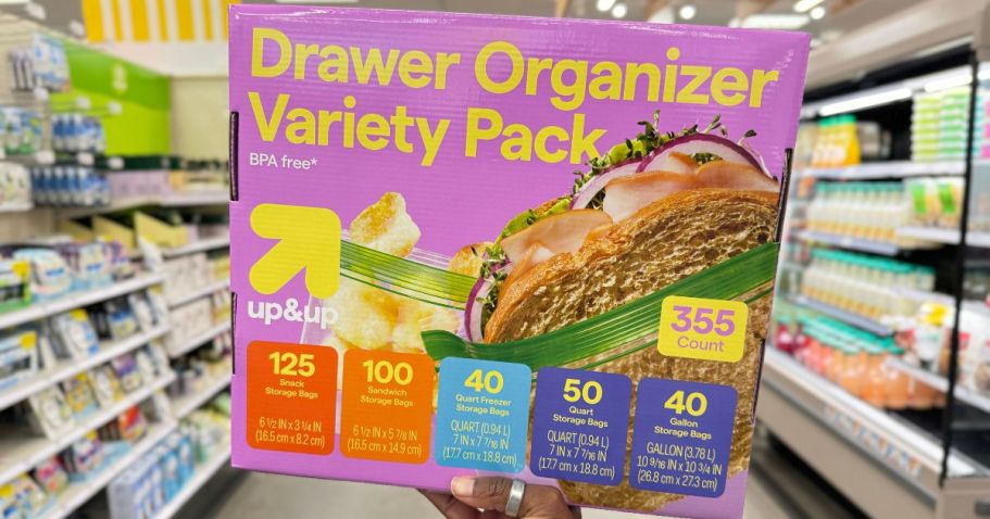Up & Up Food Storage Bags Variety Pack Just $12.99 on Target.com (Includes 355 Bags!)