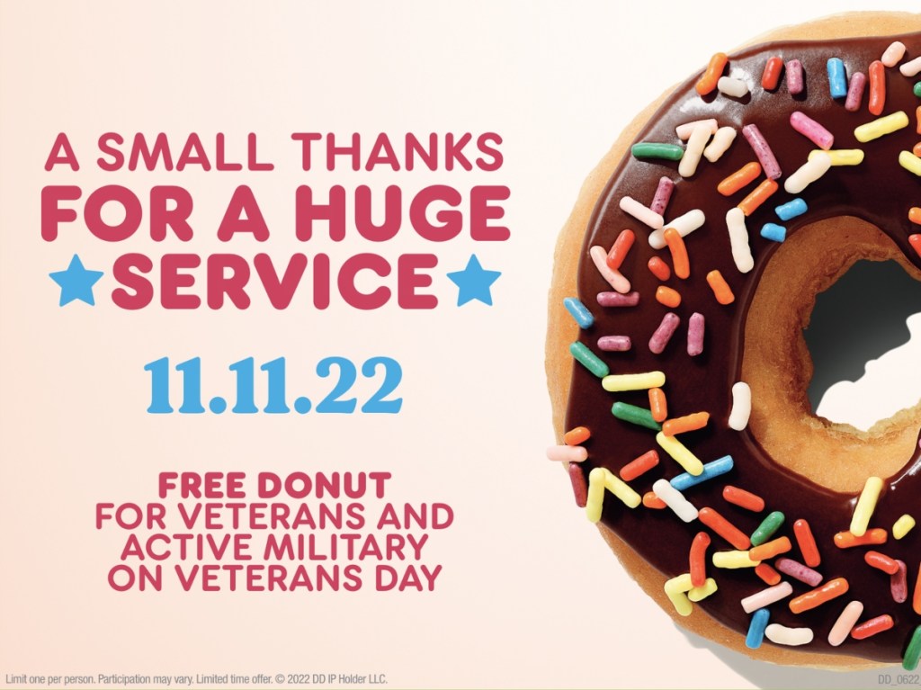 Dunkin' Veterans Day offer