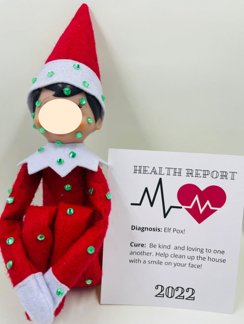 elf on the shelf with health report